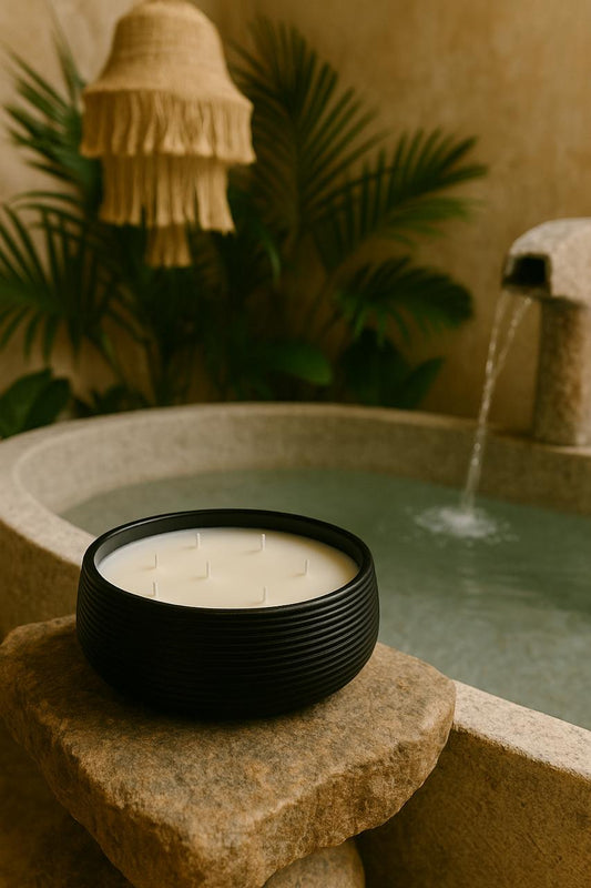 Clay Pot Candle, Vanilla, Wide Shapy